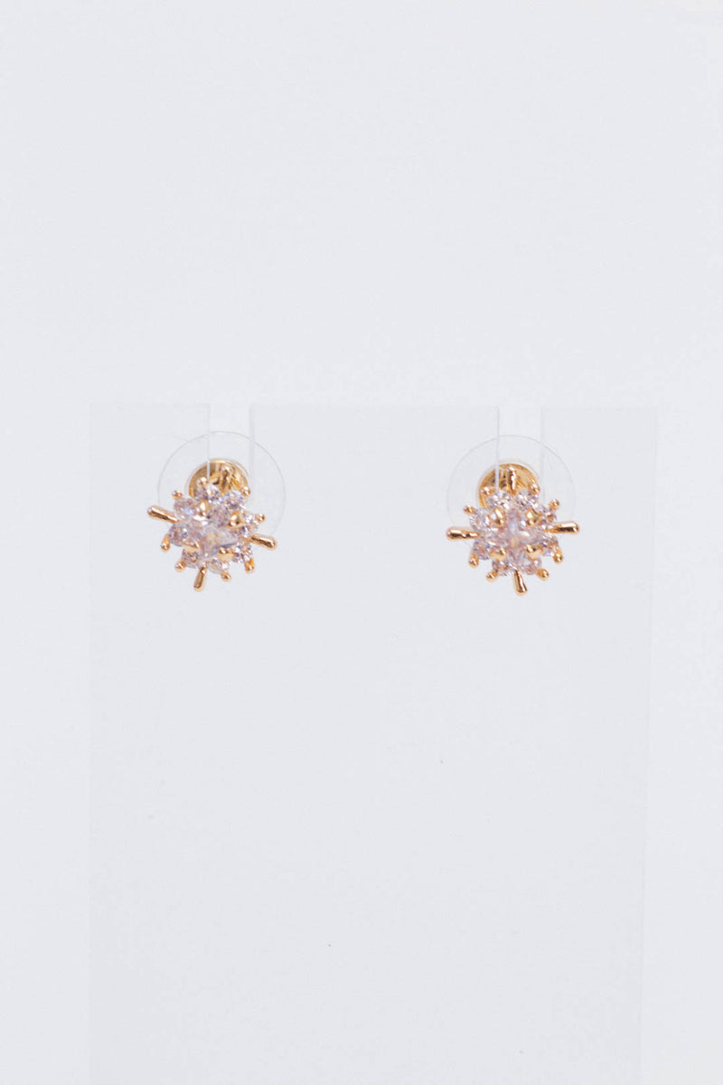 North Star Diamond Earrings, Gold