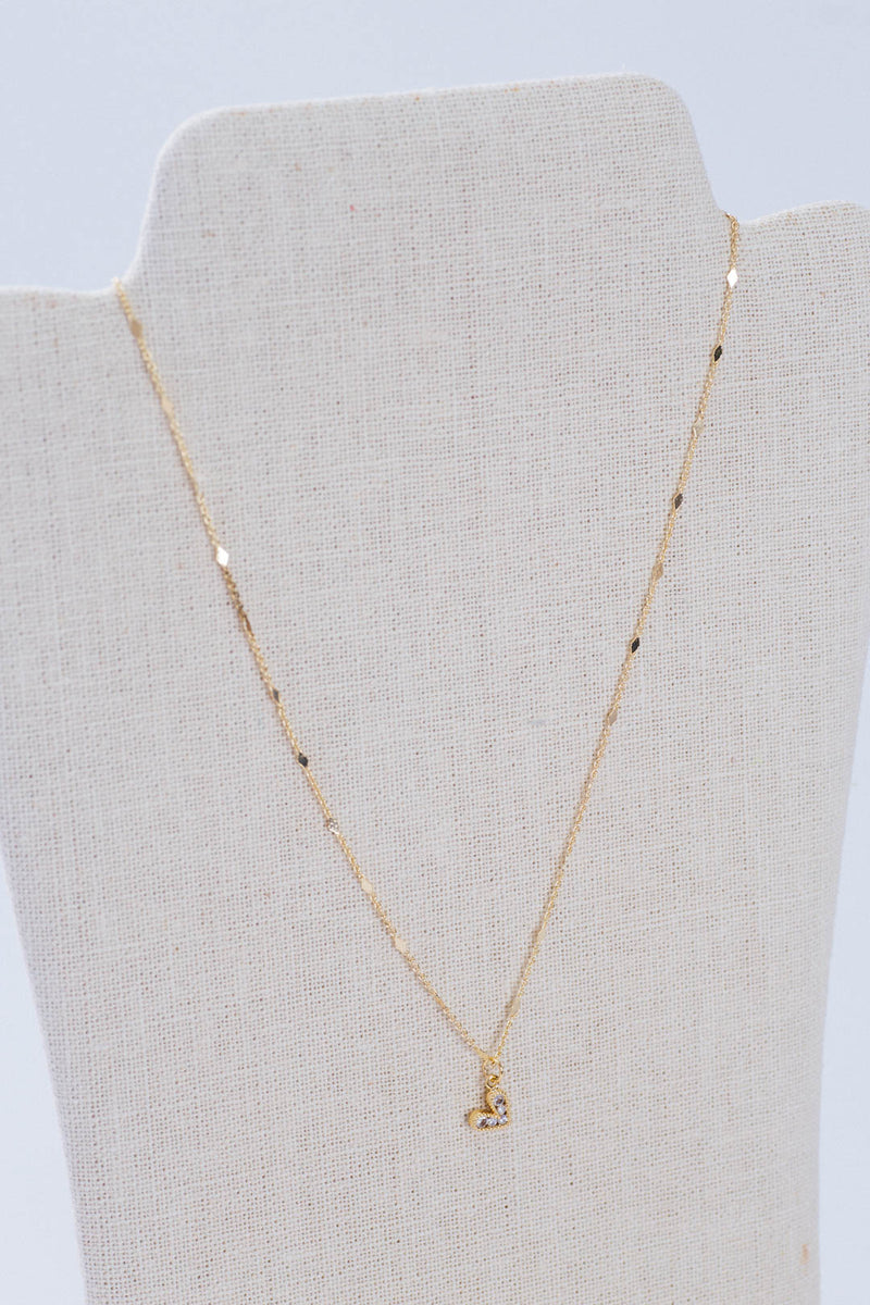 Full Heart Necklace, Gold