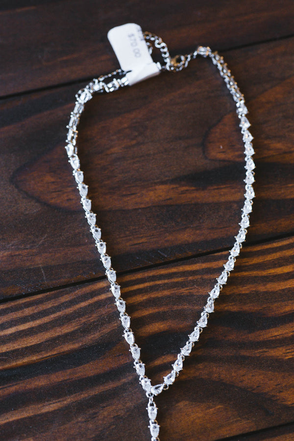 Blaire Lariat Necklace, Silver | BRACHA
