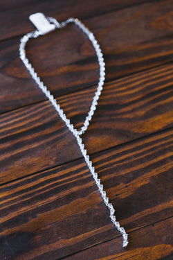 Blaire Lariat Necklace, Silver | BRACHA