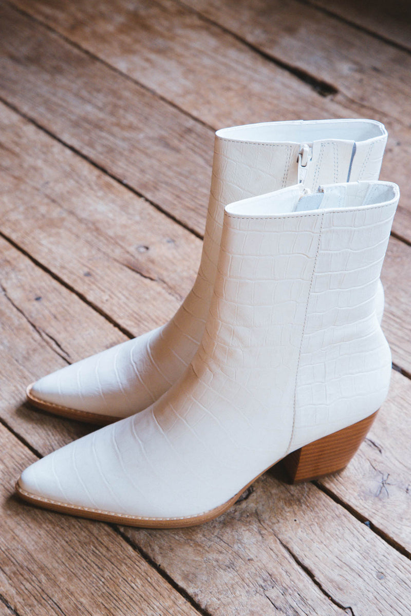Caty Mid Calf Bootie, Bone Croc | Matisse