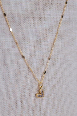 Full Heart Necklace, Gold