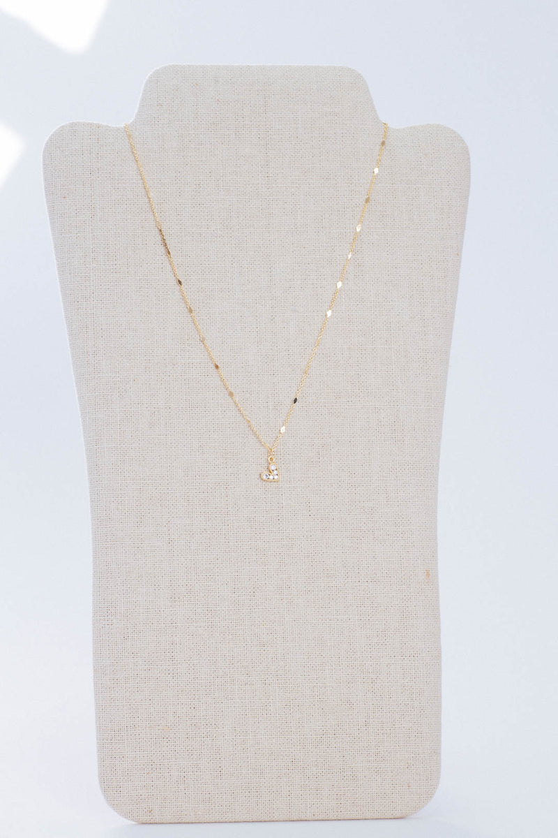 Full Heart Necklace, Gold