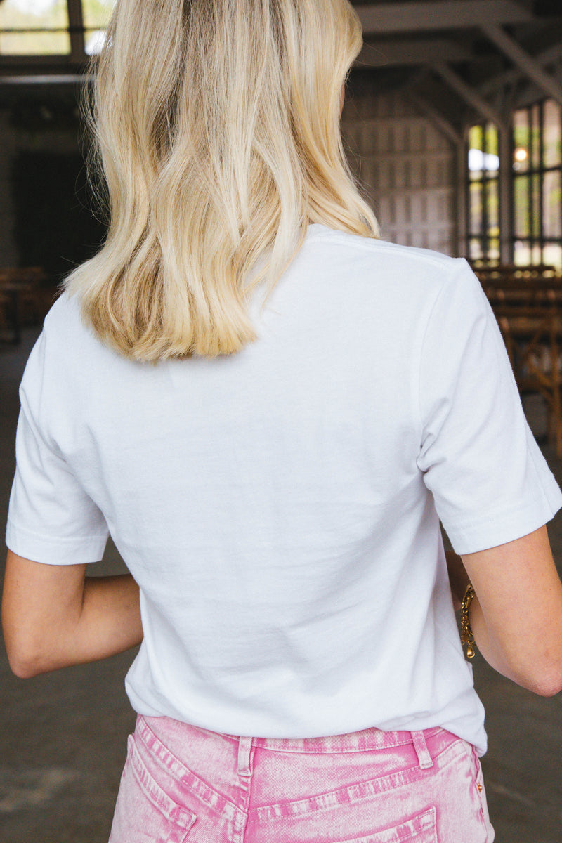 Flower Market Graphic Tee, White