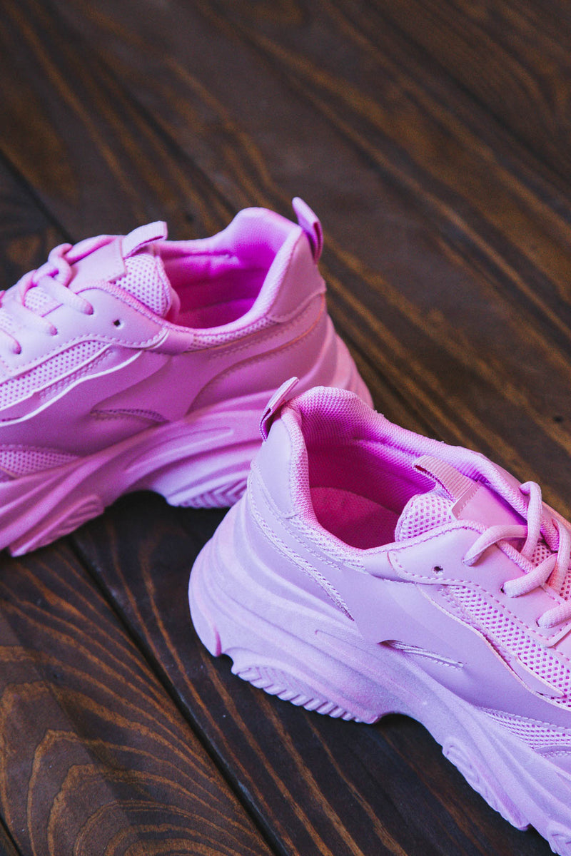 Sagen Chunky Sneaker, Pink PU
