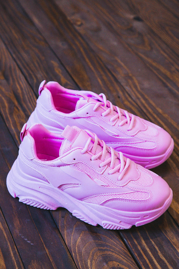 Sagen Chunky Sneaker, Pink PU