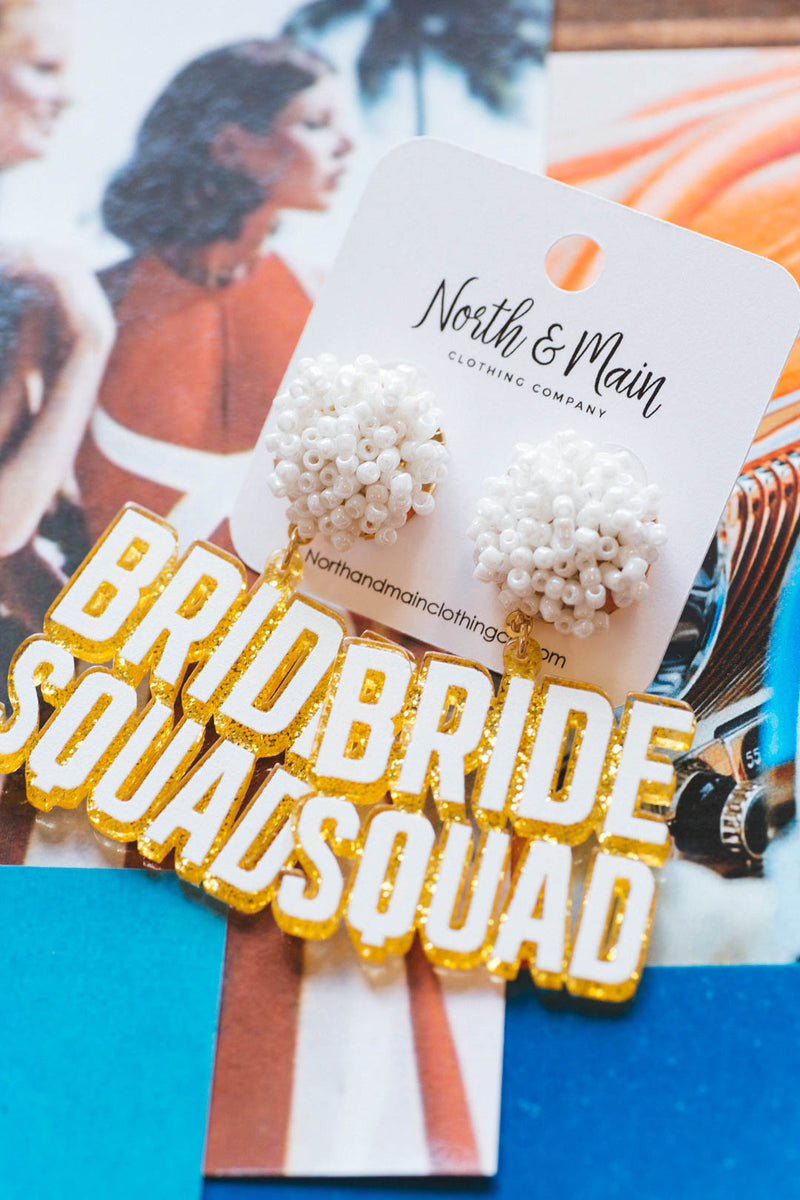 Bride Squad Earring, Gold