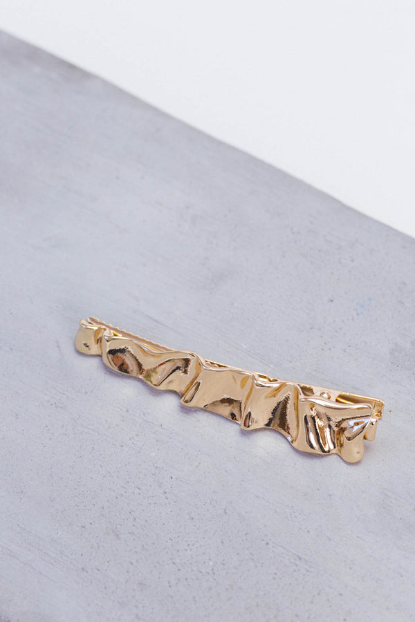 Golden Dagger Wavy Hair Clip, Gold