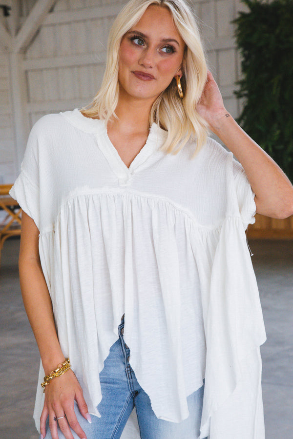 Sugar Rush Babydoll Top, Ivory | Free People