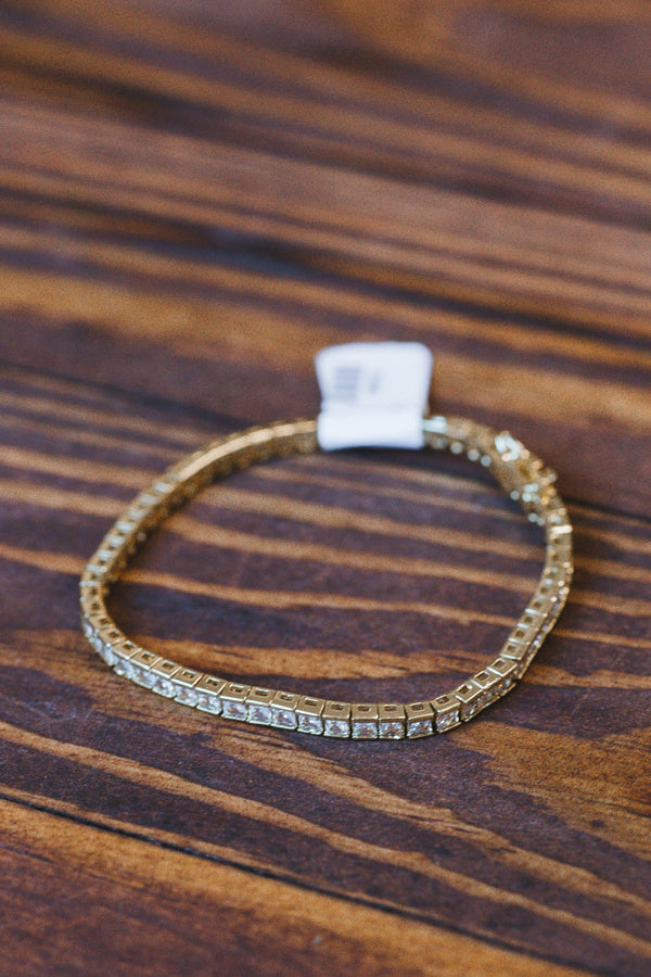 Regina Tennis Bracelet, Gold | BRACHA