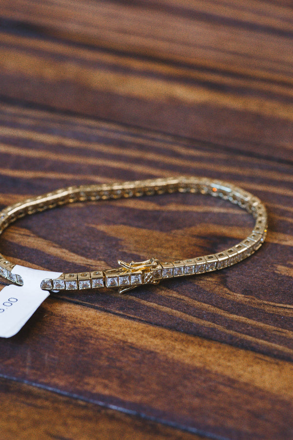 Regina Tennis Bracelet, Gold | BRACHA