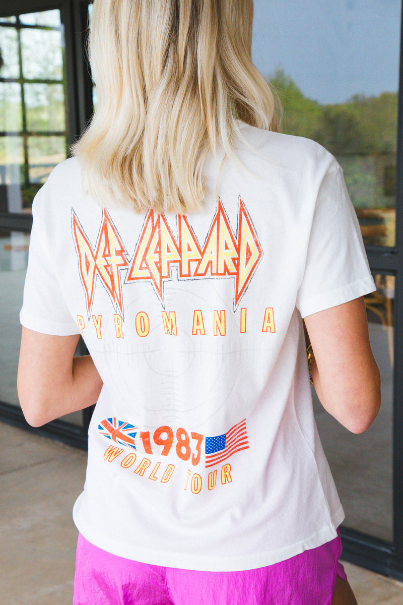 Def Leppard Ringer Tee, Vintage White | DayDreamer