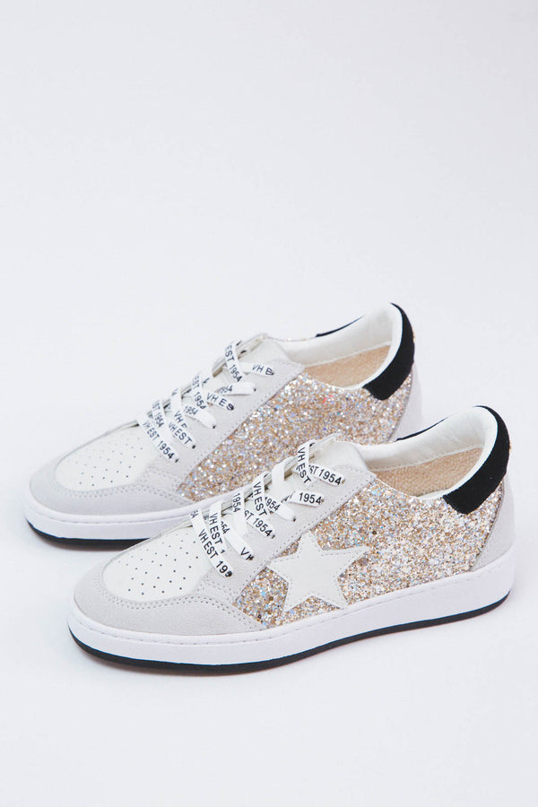 Kristen Sparkle Sneaker, Grey/Glitter | Vintage Havana