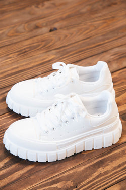 Newly Chunky Sole Sneaker, White