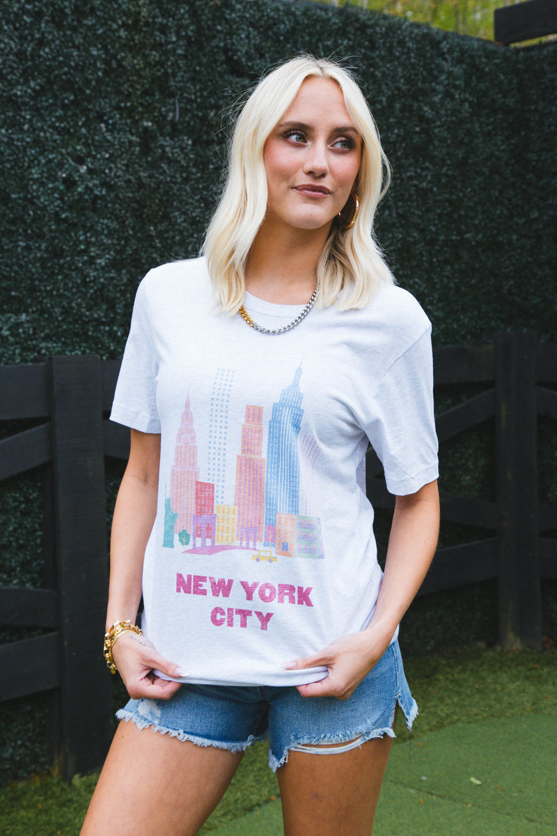 New York City Graphic Tee, Ash