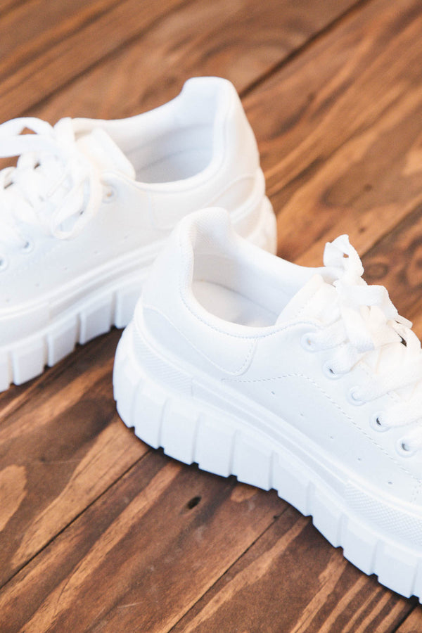 Newly Chunky Sole Sneaker, White