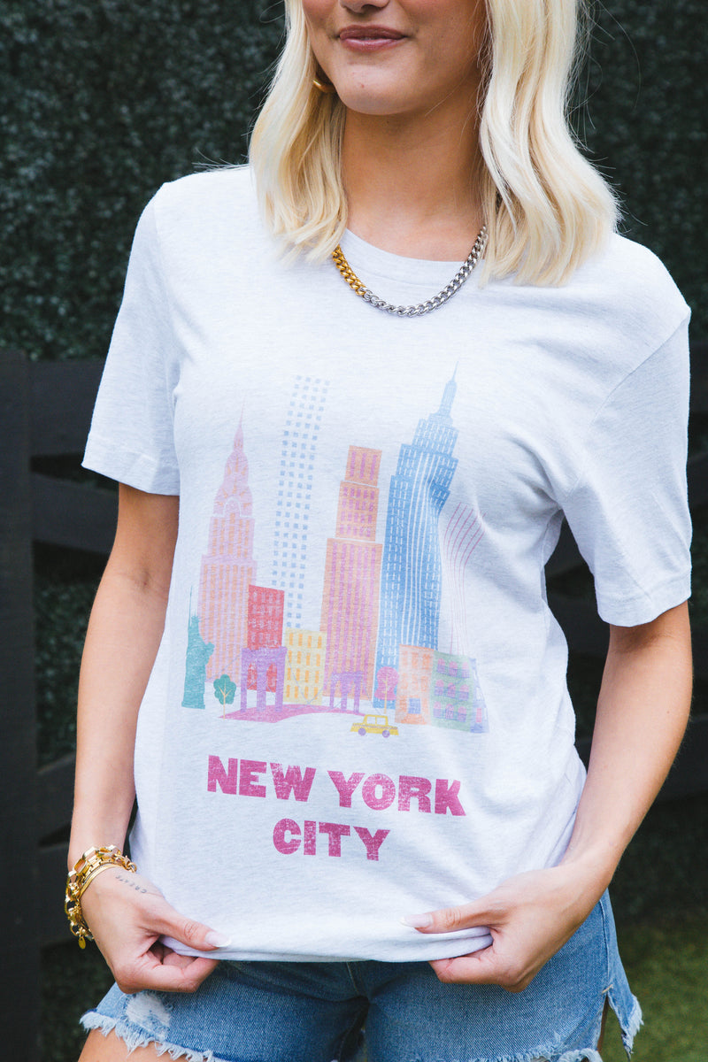 New York City Graphic Tee, Ash