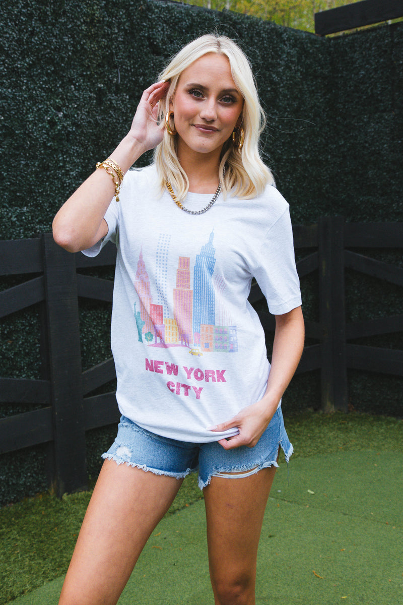 New York City Graphic Tee, Ash