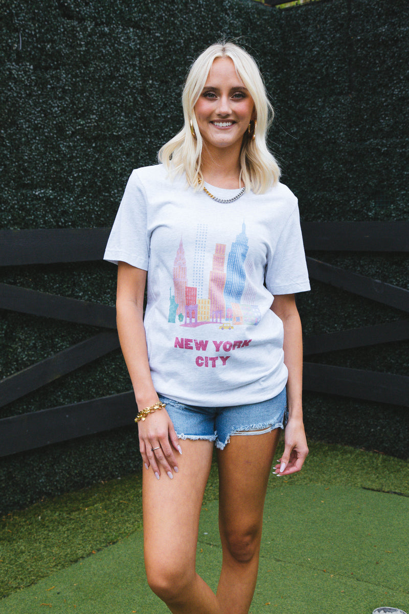 New York City Graphic Tee, Ash