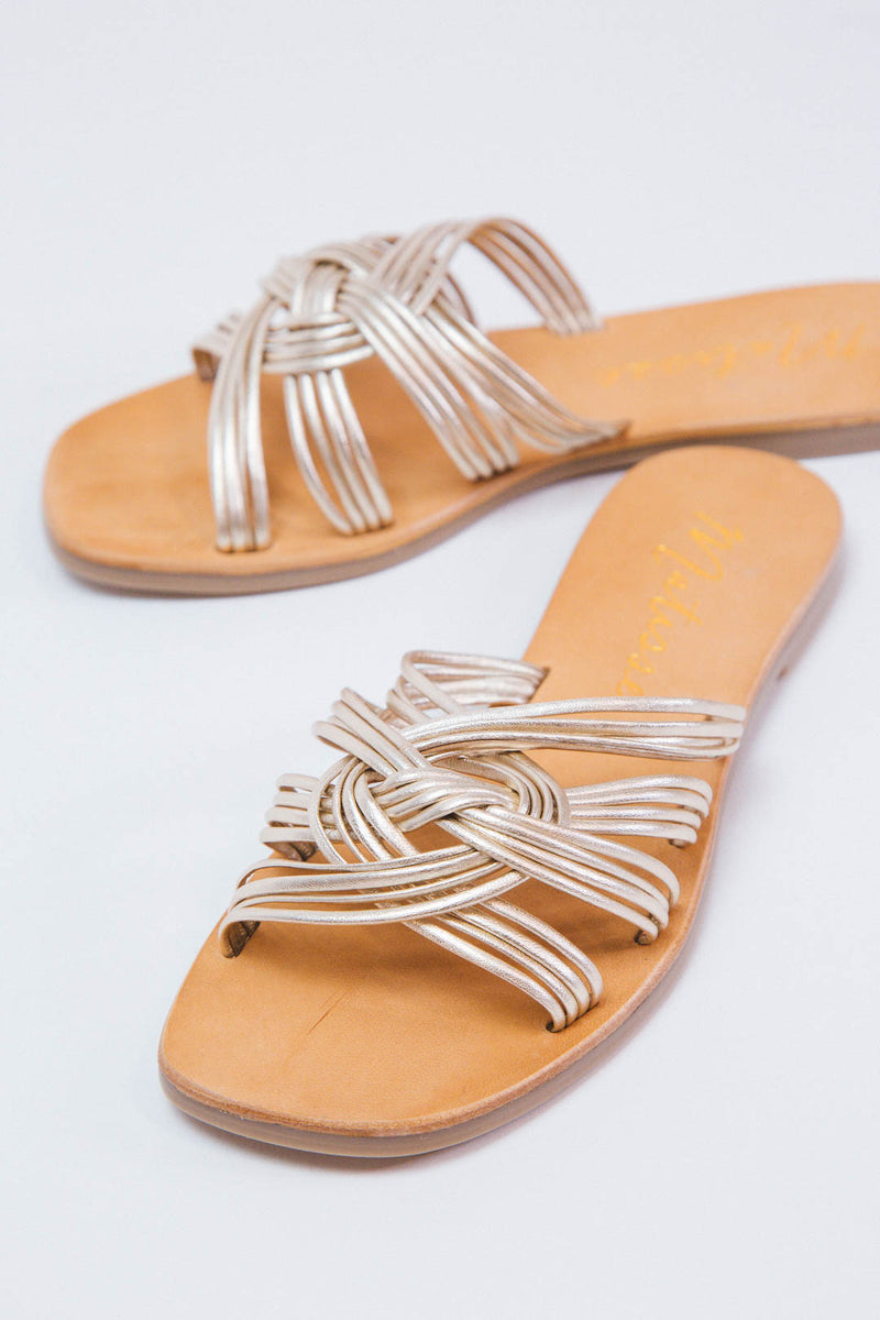 Tate Woven Strappy Sandal, Gold | Matisse