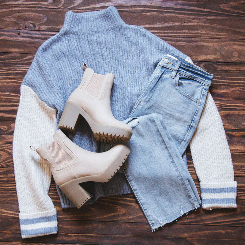 Good Day Nubuck Platform Chelsea Boot, Natural | Chinese Laundry