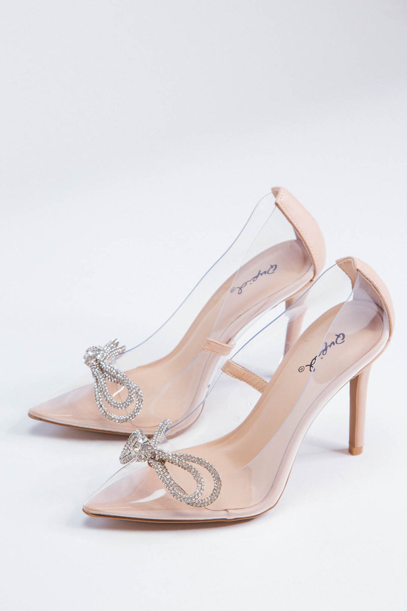 Show Clear Heel, Clear/Nude