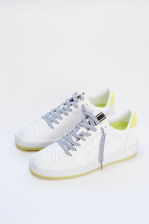 Paz Retro Sneaker, Lime Suede | SHUSHOP