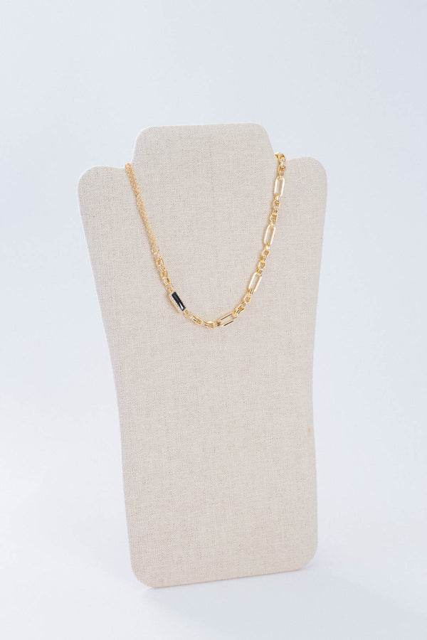 Mixed Link Necklace, Gold