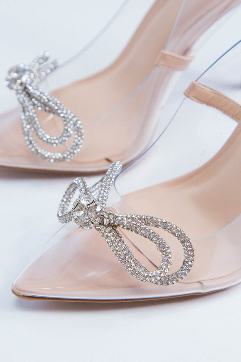 Show Clear Heel, Clear/Nude