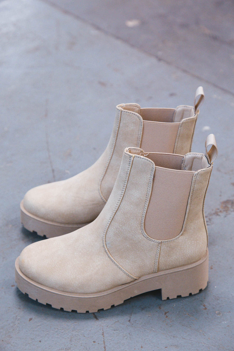 Light Tan Lug Boots