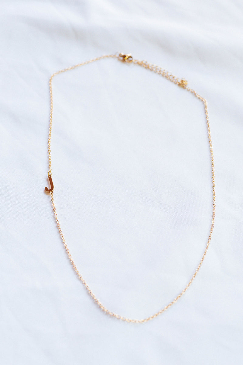 Initial Necklace, Gold