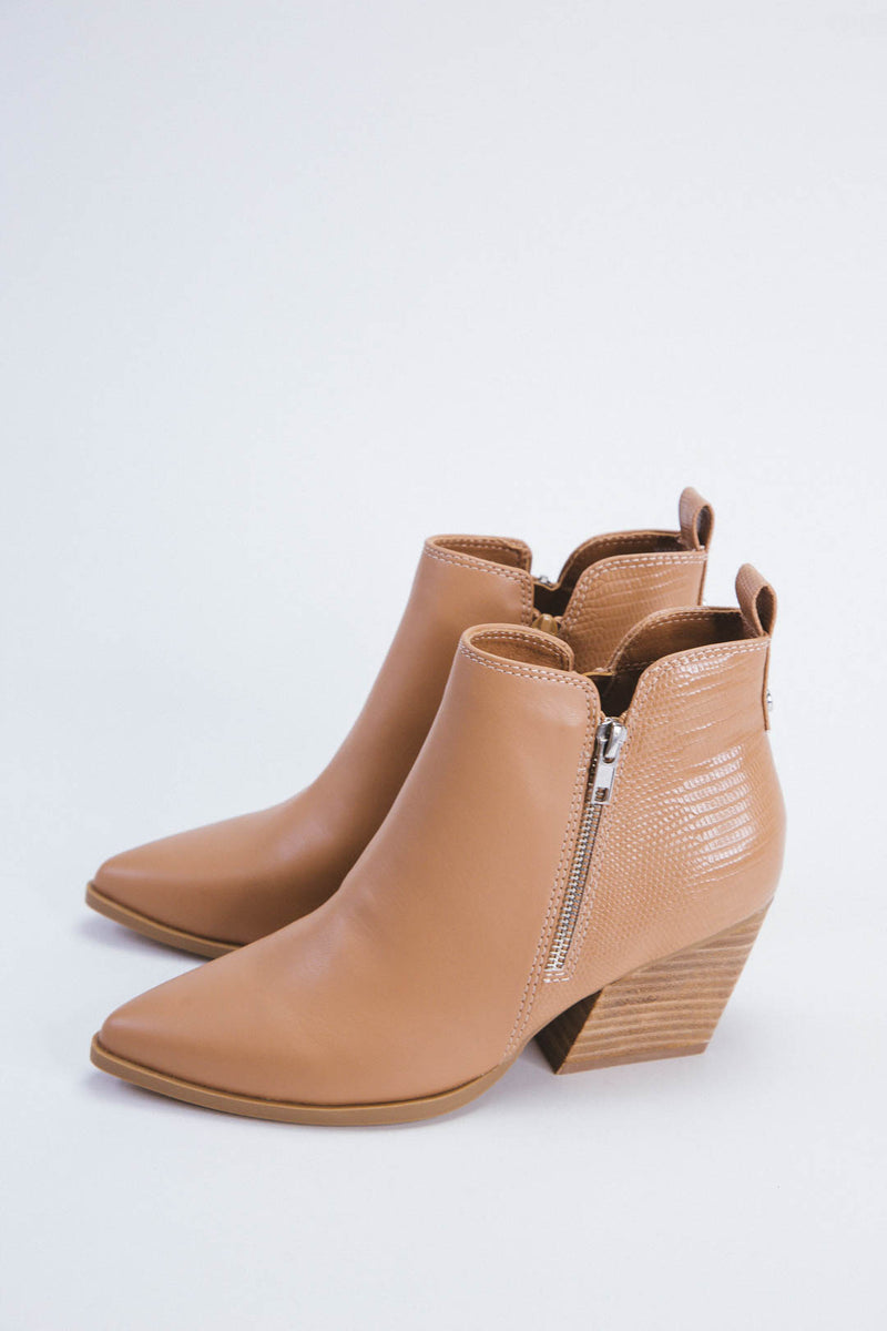 Kooley Lizard Back Bootie, Caramel |  DV by Dolce Vita