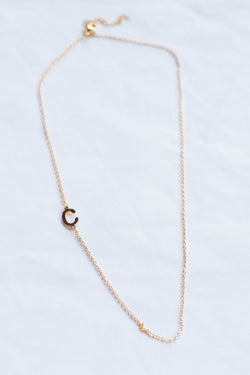 Initial Necklace, Gold
