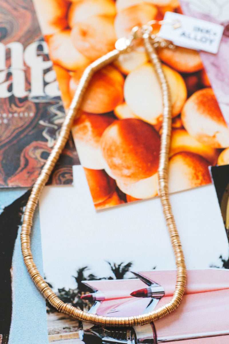 Sequin Necklace, Gold | Ink + Alloy