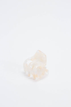 Small Resin Hair Claw, White