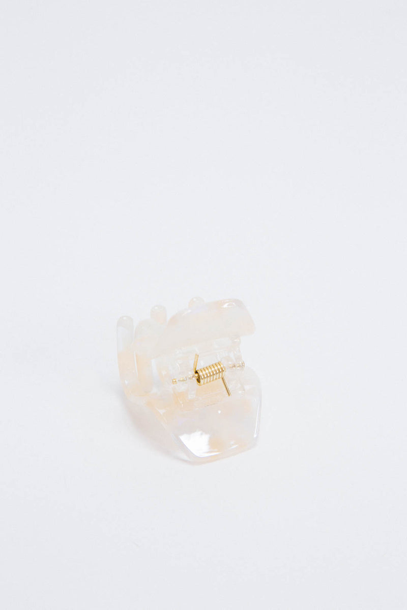 Small Resin Hair Claw, White