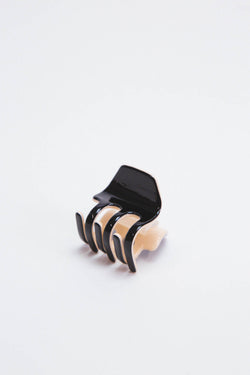 Small Resin Hair Claw, Black/Nude