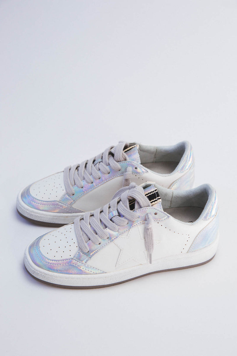 Paz Retro Sneaker, Iridescent Silver | SHUSHOP