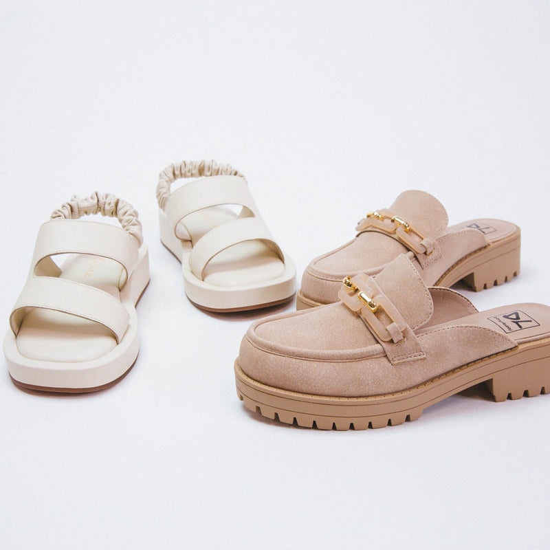 Vallor Buck Backless Loafer, Natural | Dirty Laundry