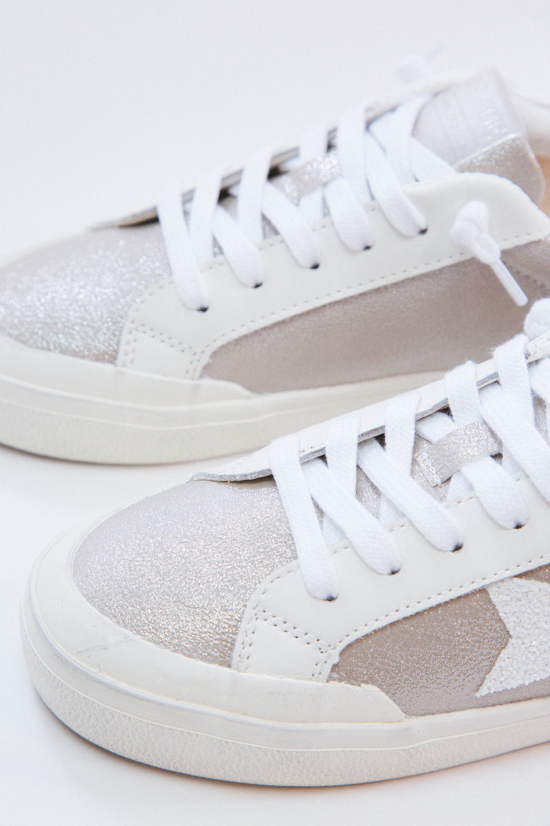 Keren Sparkle Sneaker, White Multi | Vintage Havana