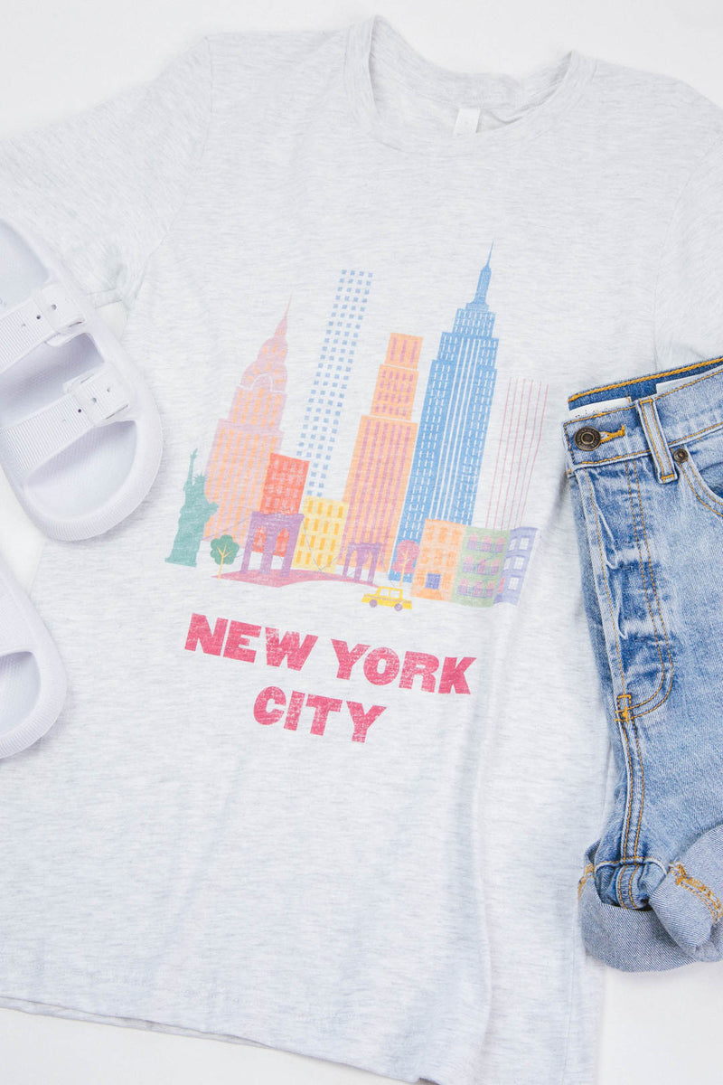 New York City Graphic Tee, Ash