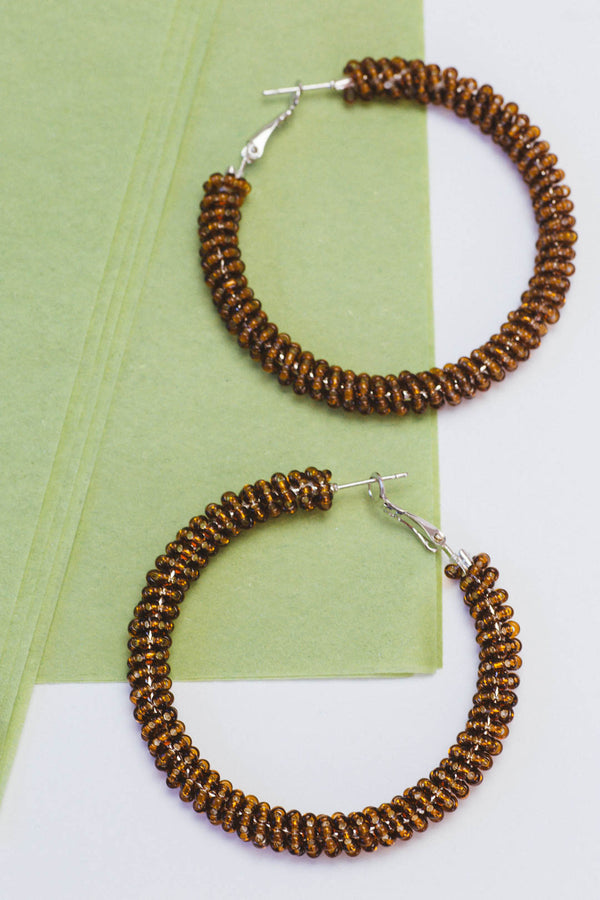 Big Plans Hoop Earrings, Topaz