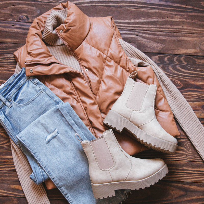 Margo Lug Sole Boot, Natural | Dirty Laundry