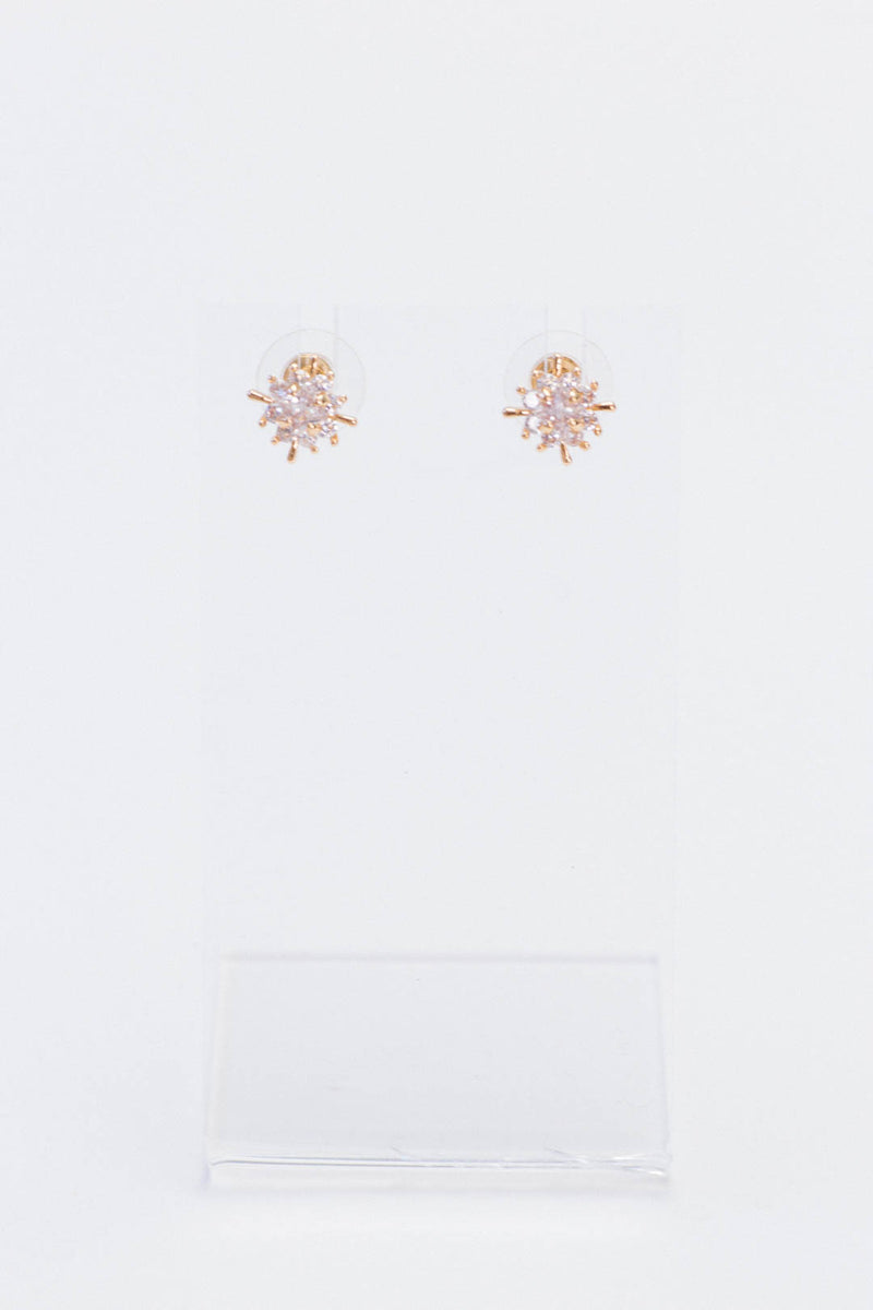 North Star Diamond Earrings, Gold