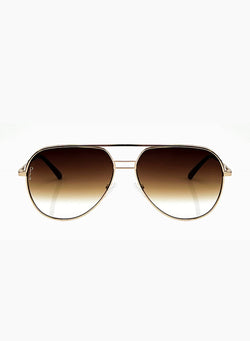 Transit Small Sunglasses, Gold | Otra