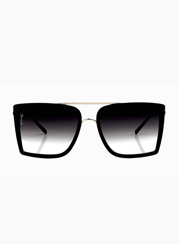 Velda Sunglasses, Black/Goldfade | Otra